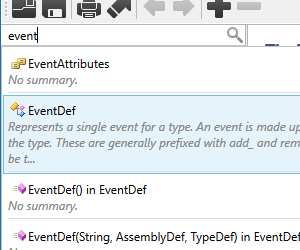 Search results in Live Documenter desktop.