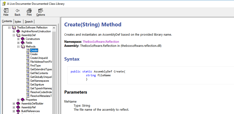 MSDN Lo Band exproted web content example